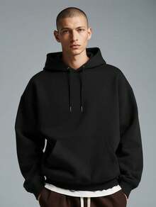 Men Hoodies - 黑色 - 查看 1