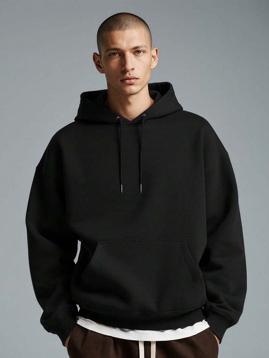 Men Hoodies - 黑色 - 查看 1