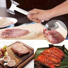 Heavy Duty Meat Tenderizer Hammer - Professional & Home Kitchen Steak Mallet With Non-Slip Grip, Heavy Weight Stainless Steel Construction, Double-Sided Flat Surface For Beef, Pork, Chicken, Veal - Reduce Cooking Time & Effortlessly Flatten Meats, Meat Tenderizer Tool, Culinary Accessory, Polished Finish, Durable Kitchenware - Bạc - Xem 6
