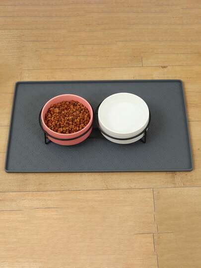 1 قطعة حصيرة تغذية من السيليكون للحيوانات الأليفة، بمقاس 48*30 سم بشكل باطة القط، مانعة للتسرب والانسكاب، مقاومة للرطوبة وسهلة التنظيف لقطط وكلاب الحيوانات الأليفة