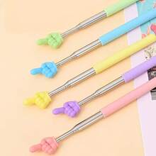 1pc Extendable Pointer Sticks, Stainless Steel Finger Pointers,Reading Assistance Tools, Assorted Colors (Blue, Purple, Yellow, Green, Pink)