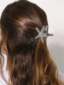 逼真金属海星发夹，小众海洋系列发爪，高端不褪色发夹，中号海洋元素发爪 - 彩色 - 查看 2