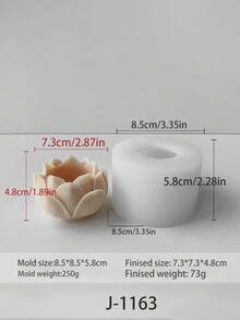 3D 弥勒硅胶蜡烛模具 - DIY 佛像和莲花蜡烛模具，适用于树脂、肥皂和蜡工艺 - 2 件套 - 易于脱模、可重复使用 - 非常适合家居装饰、芳香疗法和手工礼品 - 白色 - 查看 13