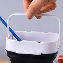 Collapsible Bucket, Collapsible Paint Basin, Oil And Water Cup, Multifunctional Brush Cleaner, Paint Brush Holder, Brush Cleaning Tools, Watercolor Brush Cleaner, Paint Brush Detergent - Multicolor - View 7