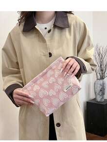 Bolsa Cosmética com Formato de Coração, Bolsa Nova de Alta Qualidade, Carteira com Suporte para Cartões de Grande Capacidade, Nécessaire Minimalista Casual para Senhoras, Presente de Feriado, Lembrança de Casamento, Bolsa de Armazenamento, Nécessaire de Maquiagem, Nécessaire de Maquiagem, Bolsa Cosmética, Organizador de Maquiagem, Viagem, Nécessaire de Maquiagem, Acessórios de Vaidade, Nécessaire de Maquiagem Pequena, Nécessaire de Maquiagem, Bolsa Cosmética, Grande Capacidade, Nécessaire de Maquiagem Grande, Presentes de Natal, Nécessaire, Viagem, Nécessaire, Clutch / Bolsa Pequena, Organizador de Maquiagem, Nécessaire, Suporte para Pincéis, Mini Nécessaire, Nécessaire de Grande Capacidade