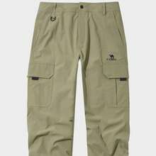 CAMEL CROWN Men's Casual Pants Autumn And Winter Plus Velvet Straight Overalls Men's Fashion Versatile Functional Trousers - Wetland Green - View 4