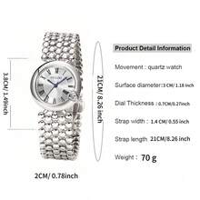 1 件 OULINI 银色女士石英手表，价格实惠的返校手表，优雅休闲奢华的感觉，适合日常佩戴、社交场合、度假、节日、送给朋友的生日礼物，配有手表盒和表带调节器 - 銀色 - 查看 4