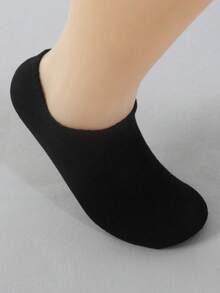 10 paires de chaussettes basses de base de couleur unie pour femmes avec élastique, chaussettes de sport respirantes - Noir - Voir 3