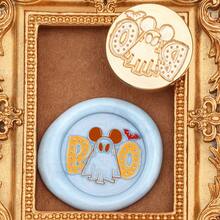 Disney 1 قطعة ختم شمع بموضوع هالوين بقطر 25 مم، ختم شمع نحاسي للأظرف، ختم هالوين، طقم ختم شمع لحفلات، طقم ختم شمع هدية