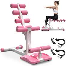Deep Squat Machine For Home-Glutes Trainer Machine With Resistance Bands Squat Assist Trainer For Core & Legs Workout Ideal For Home Gym, Apartment & Office - 粉色 - 查看 3