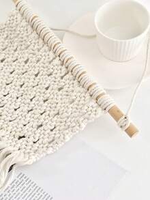 1 pieza Colgante de pared de encaje y tejido a ganchillo estilo bohemio con pinzas para fotos, decoración artesanal bohemia blanca para el hogar, adecuado para decoración de pared en dormitorios, apartamentos, dormitorios - Multicolor - Ver 6