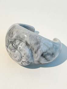 1pc Exaggerated Thick Jewelry Bracelet, Ocean Series Seashell Design, Everyday Wear, Elegant Luxury Unique Gift For Friends