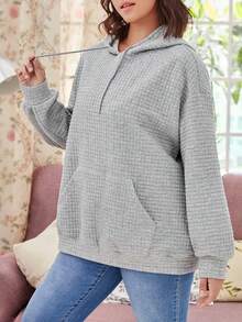 Womens Clothes Workout Clothes Women   Tops For Women  Hot Outfits   Ropa De Mujer Solid Color Waffle Drawstring Hoodie, Casual Long Sleeve  Pocket Sweatshirt, Suitable For Autumn And Winter, Women's Clothing   Women's Winter Clothing Of Women's Winter Clothing Women's Winter Fashion Women's Winter Promotion Of Women's Winter Clothing    Vestidos Elegantes De Mujer  Vestidos Elegantes Para Fiesta  Vestidos De Mujer   Vestidos De Mujer Casual  Vestidos De Gala    Dresses For Women Elegant   Active Wear Women   Summer  Gym Mujer  Gym Mujer  Workout Clothes For Women  Sweatshirts For Women  Women's All Season Clothes Women's Spring Clothes Women's Summer Clothes Women's Year Round Outfits Spring Fashion For Women Summer Fashion For Women - Xám - Xem 4