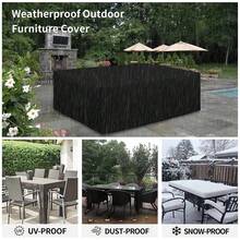 Multi-Size Outdoor Patio Garden Furniture Waterproof Cover, Dustproof Protector For Chairs, Sofas, Tables, Christmas Decor, Winter Snow Protection,Kitchen Decor,Household Items,Mother's Day Gift,Bedroom Decor,Garden,Kitchen Decor,Summer,Beach,Travel Essentials,Room Decor,Squishy,Graduation - Multicolor - View 4