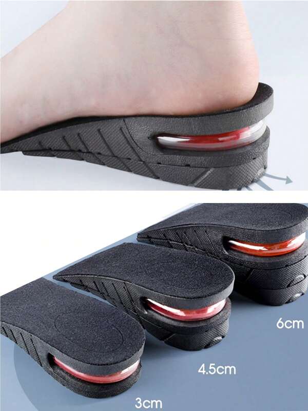 Men's Height Increasing Insoles, Non-Fatiguing, Invisible Height Increasing Shock Absorber, Women's Hidden Heel Insoles, Height Increasing Pads