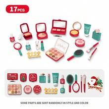 1 件女孩化妆梳妆台玩具套装，微型逼真化妆品（不可涂抹），时尚装扮玩具，儿童角色扮演互动道具，适合 3 岁以上和 6-12 岁女孩的生日、圣诞节礼物