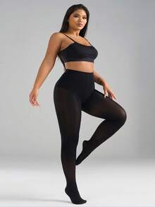 1 par de medias sexys de 60D para mujer, medias transparentes marrones, pantimedias de moda y sencillas