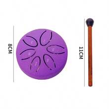 3 Inch 6 Tone Steel Tongue Drum, D Tuning, With Mallets And Storage Bag, Meditation Music Therapy, Yoga Relaxation Instrument, Gift For Musicians - Multicolor - View 15