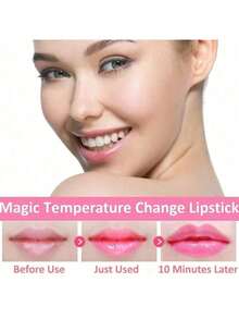 A Set Of Huahua Fruit Juice Lipstick, Which Can Provide Moisture And Lasting Nutrition As The Temperature Changes, Accompanied By A Magic Color Changing Lip Glaze 3Pcs - Nhiều màu 2 - Xem 4