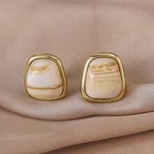 Elegant Earlobe Clip-On Earrings For Women, Minimalist Triangle Design, Lightweight Luxury Non-Pierced Earrings - A - View 10