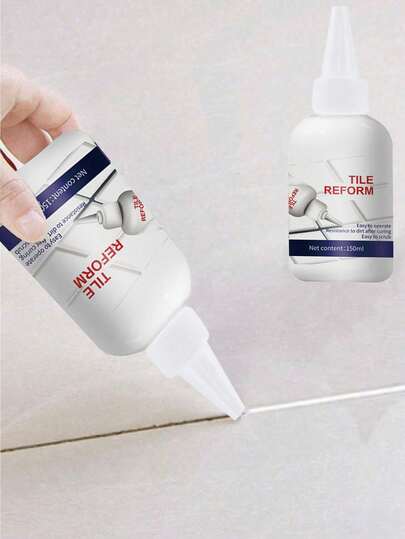 1pc Ceramic Tile Grout Filler, Waterproof & Mold-Resistant, White Grout Sealant For Kitchen & Bathroom