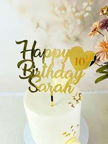 Phụ kiện trang trí bánh sinh nhật cá nhân hóa, khắc tên và tuổi, mạ vàng gương, trang trí tiệc sinh nhật, 1 chiếc, chống thấm nước, trang trí tinh tế, phong cách, thời trang, cổ điển, tùy chỉnh, cá nhân hóa, độc đáo. Quà tặng lý tưởng cho anh ấy, cô ấy, bạn trai, bạn gái, bố, mẹ, gia đình, bạn bè, thú cưng. Thích hợp cho các dịp kỷ niệm, Ngày Valentine, Ngày của Mẹ, sinh nhật, Ngày thiếu nhi, Ngày của Cha, lễ tốt nghiệp, đám cưới, tân gia. Trang trí phòng ăn, phòng khách, phòng ngủ, phòng trà, nhà cửa, Giáng sinh, bộ đồ ăn cưới tùy chỉnh, phong cách mùa thu sang trọng, đa chức năng, trang trí, có thể tái sử dụng, tinh tế, phong cách, phòng trà, nhà cửa, sân vườn, văn phòng, không gian ấm áp, trang trí mùa thu, tình yêu vĩnh cửu. - Nhiều màu - Xem 4