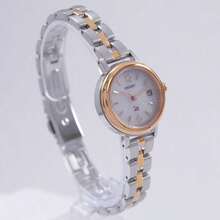 Orient Aio 女士腕表 SWG02002W0，不锈钢双色表带，珍珠母贝表盘，日期显示，优雅正装腕表，是送给她的理想生日或周年纪念礼物。 - 銀色 - 查看 5