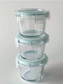 Thick Glass Food Storage Container Jar Airtight Seal Lid,Food Storage Containers With Lids - Perfect For Picnics, Meal Prep, Fridge Organization , Suitable For Baby Food, High Temp Microwave & Freezer, Mini Portable Cute & Durable Design - Multicolor - View 7
