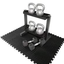 Barbell Equipment Mat 12Piece Black 48" X 36" X 1 2"