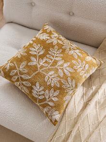 1 pezzo Federa decorativa per cuscino con ricamo a foglia gialla, adatta per la decorazione interna, per tutte le stagioni, inserto per cuscino non incluso - Giallo - Visualizzare 8