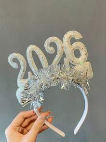 1个/3个/4个装饰发箍，2026新款装饰发饰发箍，适合新年、除夕、圣诞节、节日装饰，适合派对、聚会，发带，发箍，女士头饰 - 彩色 - 查看 5