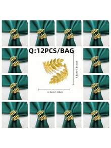 1 قطعة/6 قطع/12 قطعة من حلقات المناديل الإبداعية، حاملات المناديل الزخرفية لعيد الميلاد، الحياة الريفية، الزفاف، المطعم، الفندق، عيد الحب، الولائم، طاولات البوفيه، مستلزمات الحفلات، ديكور طاولة المطبخ المنزلي