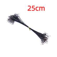 20PCS 15/20/25/30cm Anti-bite Fly Leash Fishing Lead Line Rope Wire Leading Line Fishing Lure Connector - Black - View 11