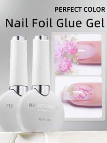 2pcs/Set Perfect Color Nail Foil Paper, Suitable For Foil Stickers, Nail Gel, Foil Transfer Gel, 12ml Transfer Gel, Essential For Nail Art DIY Enthusiasts, Requires LED Lamp, Removable Nails - Clear - View 7