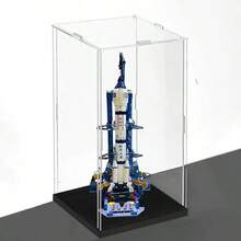 组装透明亚克力盒：收藏品、人偶和玩具的完美展示盒（4x4x4 英寸；10x10x10 厘米）圣诞节、万圣节、感恩节礼物 - 黑色 - 查看 3