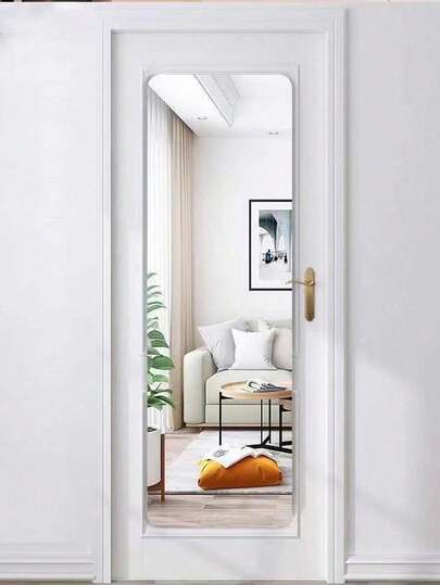 1pc DIY Acrylic Mirror, Bathroom Spiegel Makeup Unbreakable, Self Adhesive, No Installation Required. Wand Square Round Heart Shaped Waterproof Material, Peel Stick. view 4