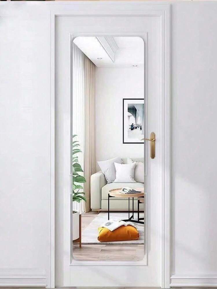 1 Gương Acrylic DIY, Gương trang điểm phòng tắm, Không vỡ, Tự dính, Không cần lắp đặt. Gương trang trí tường, Gương vuông, Gương tròn, Gương hình trái tim, Không vỡ, Chất liệu chống thấm nước, Tự dính, Bóc và dán. - Hình chữ nhật bo tròn các góc 60cmx30cm - Xem 4