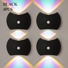 LED Bewegungsmelder Nachtlicht, Induktionslampe, LED Wandleuchte, kabellose aufladbare magnetische Leuchte mit Sonnenuntergang-Atmosphäre, für Schlafzimmer, Flur, Treppe, Smart Home Dekoration - 3-Farben & Sonnenuntergang Lichteffekt, ohne Verkabelung, einfache magnetische Installation, USB-betrieben, 1200mAh Akku, 2 Modi (Immer an/Sensor), einstellbare Helligkeit, minimalistisches Design, hochwertige LED-Beleuchtung für Wohndekoration