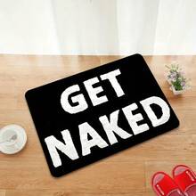1 Modern And Simple Letter Pattern Floor Mat, Imitation Cashmere Material Is Super Absorbent, Machine Washable And Non-, Suitable For Hallway/Entrance/Kitchen/Living Room/Bedroom Christmas Decor Kitchen Rug - Multicolor - View 1