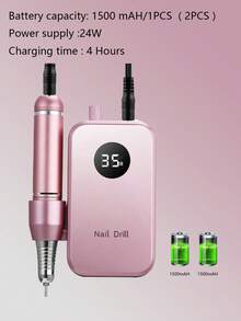 duofu Máquina Eléctrica De Taladro De Uñas Portátil Usb, Pluma De Arte De Manicura Eléctrica Y Rectificadora De Uñas Eléctrica, Kit De Máquina De Manicura Para Uñas Efile De 35000 Rpm Con 14 Piezas De Brocas Para Uñas Y 1 Cepillo Y 6 Bandas De Lija, Pulimento Profesional De Uñas Para Arte De Uñas, Para Dar Forma Y Pulir, Retirar Las Cutículas, Piel Muerta Y Callosidades Y Exfoliador De Gel, Juego De Máquina De Pulido De Uñas Y Aparatode Uñas, Accesorio De Kit De Manicura Y Pedicura Para Uñas De Acrílico Y Gel, Herramienta De Arte Diy Para Uñas, Para Uso En El Hogar Y En El Salón, Regalo De Año Nuevo