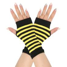 1pc Spring/Summer Cotton Gloves Half Finger Sports Open Finger Gloves Knitted Short Men's And Women's Styles Autumn/Winter Thin DIY Arm Cover