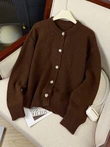 EAVA Women's Sweater Coat Retro Slouchy Commuter Loose Knitted Cardigan Suitable For Autumn And Winter, Streetwear Women, Old Money Style Women