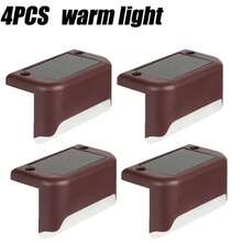 4/8/12pcs Solar Powered Stair Lights, Outdoor Stair Lighting, Semi-Embedded Installation, Photosensor Control, Nickel Battery, Plastic Lampshade, Solar Charging, Removable Light Fixtures, Hardware Included - Black - View 28