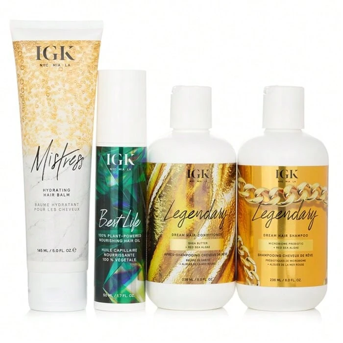 IGK Live Your Best Life - Shampoo, Conditioner, Hair Balm, Hair Oil Set - NHƯ HÌNH ẢNH - Xem 1