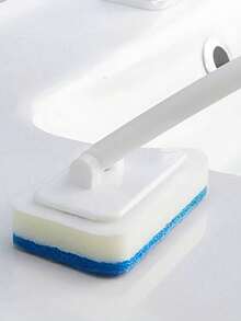 2/4pcs(1 Handle+3 Replacement Sponges/1 Handle+1 Replacement Sponges)Multi-Functional Long Handle Wall Brush - Detachable Bath Brush For Household Cleaning