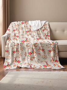 1 pieza Manta de franela para todas las estaciones, ropa de cama, manta suave y gruesa con patrón de Papá Noel, copos de nieve y renos, ideal para sofá, siesta en la oficina, decoración de habitación, viajes y camping, adecuada para sala de estar, dormitorio, temporada de regreso a clases, regalos navideños, decoración navideña