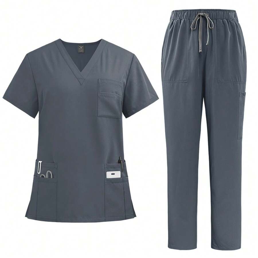 Scrub Sets - Dark Grey - View 1