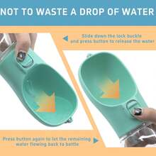 Portable Dog Water Bottle For Small Large Dogs Cat Outdoor Leakproof Walking Drinking Bowls Chihuahua French Bulldog Supplies - 彩色 - 查看 4