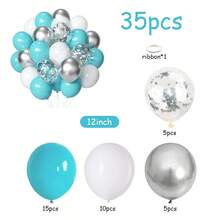 35/60 pièces Ensemble de ballons en latex épais violets, ballons premium de 12 pouces vert sauge, bleu canard, jaune rétro, brun noix de coco. Avec des ballons confettis. Idéal pour les anniversaires, mariages, révélations de sexe, baby showers, fêtes de tournesols, remises de diplômes, décorations de fête.