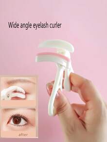 2-delat set med ögonfransböjare, vidvinkel- och deldesign, formning av ögonfransböjare, böjning med ett klick, vidvinkel- och delfransböjare, kompakt och enkel att använda, hållbar utan att klämma ögonlocken, lämplig för kvinnors dagliga användning